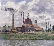 Camille Pissarro Factory near Pontoise Usine pres de Pontoise painting